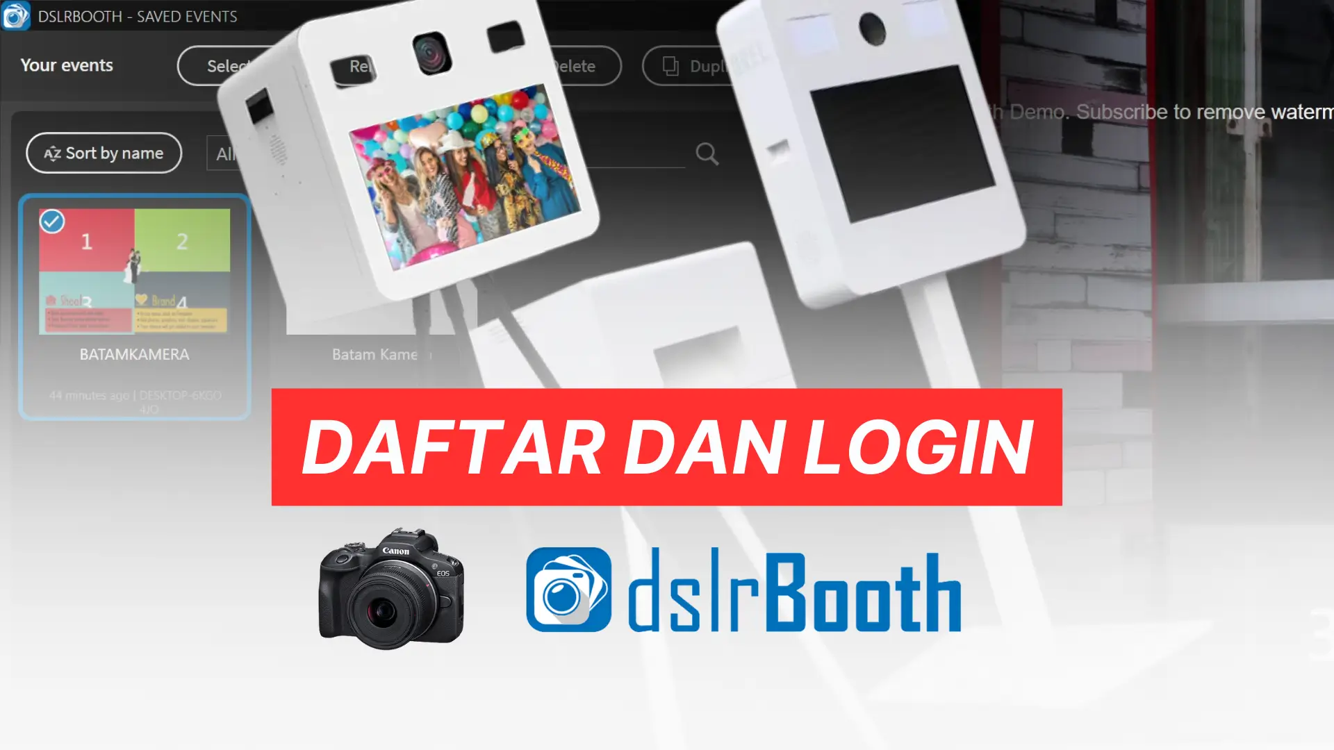 Cara Daftar dan Login Aplikasi dslrBooth