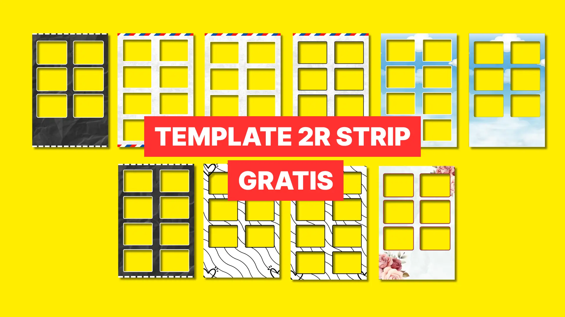 Template Strip Photobooth Gratis - Self Studio Booth